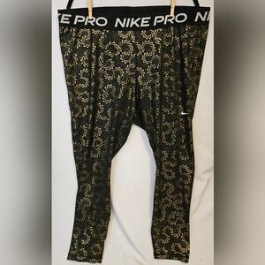 Nike Black Gold Geometric Leggings